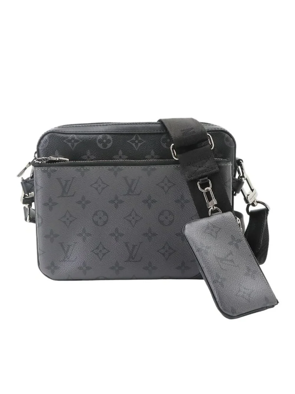 Louis Vuitton Monogram Eclipse Reverse Trio Messenger Shoulder Bag